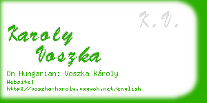 karoly voszka business card